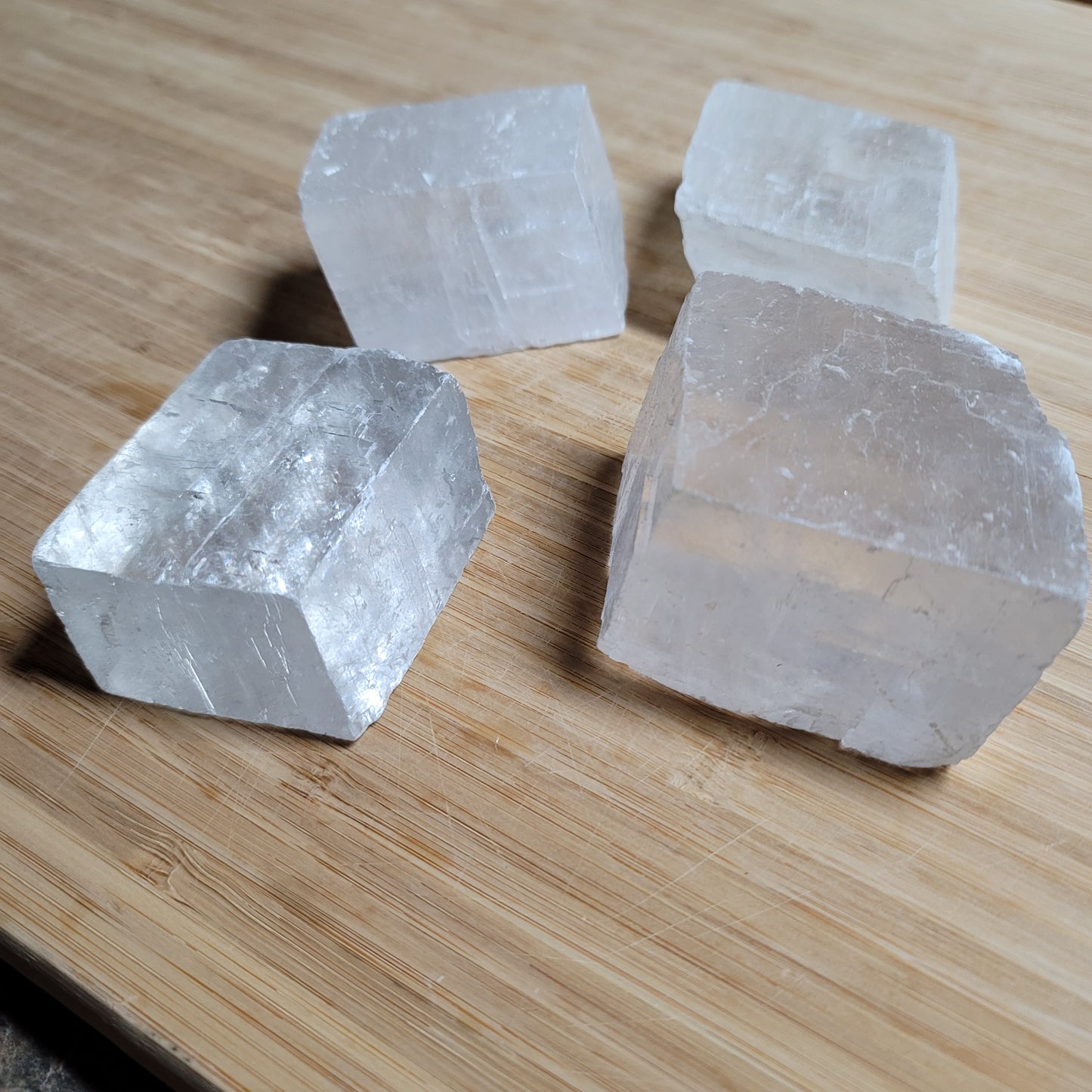 Clear Calcite Cube with Rainbows