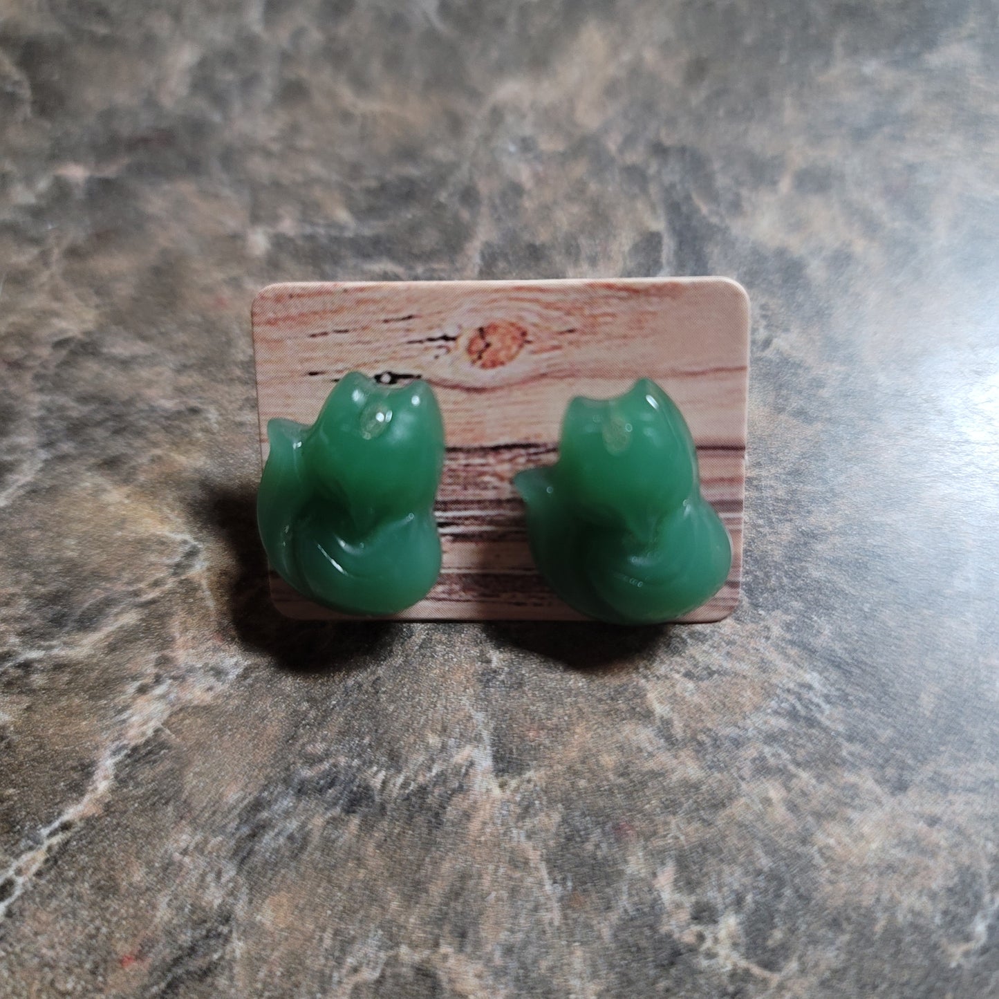 Green Adventurine Fox Earrings