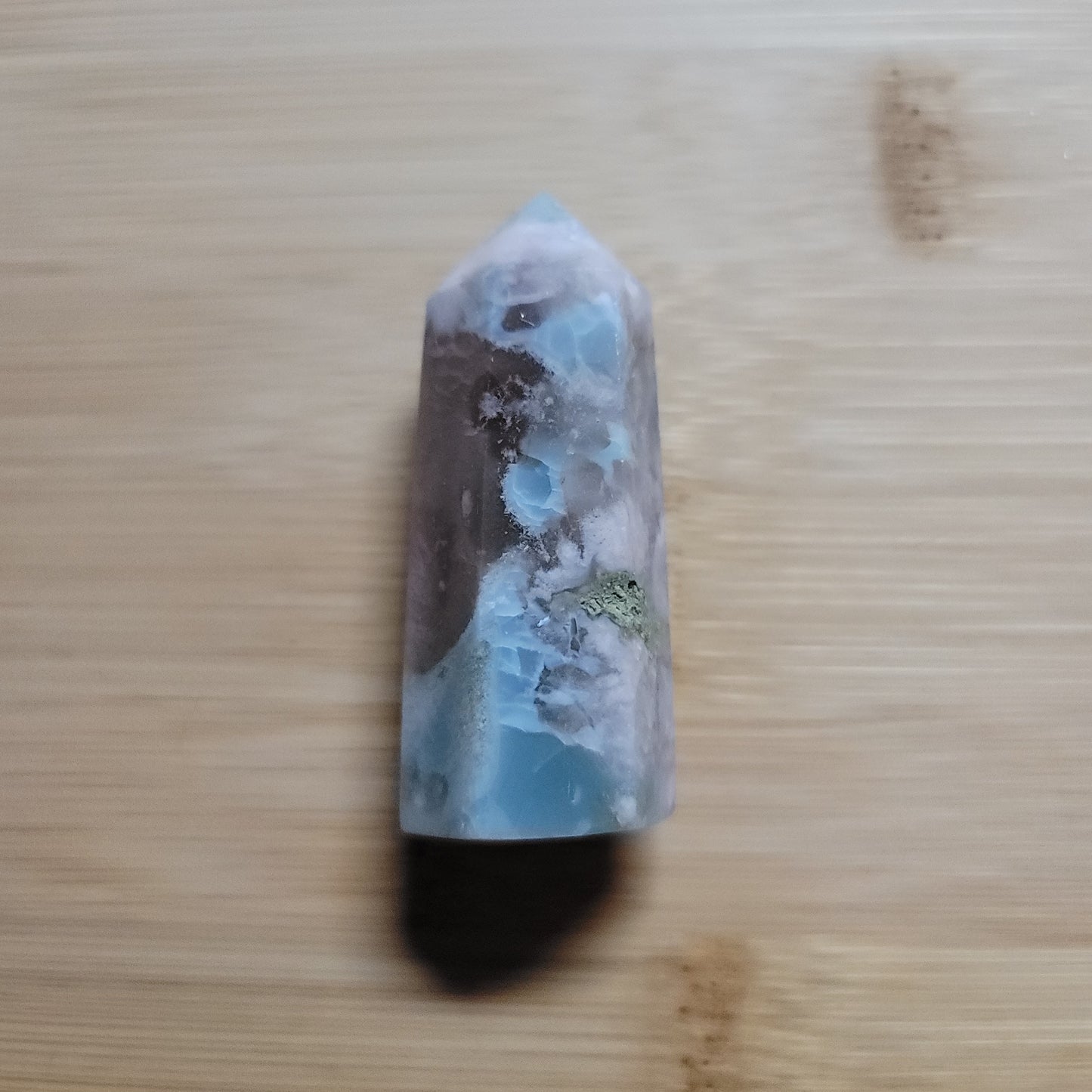 Green Flower Agate Tower
