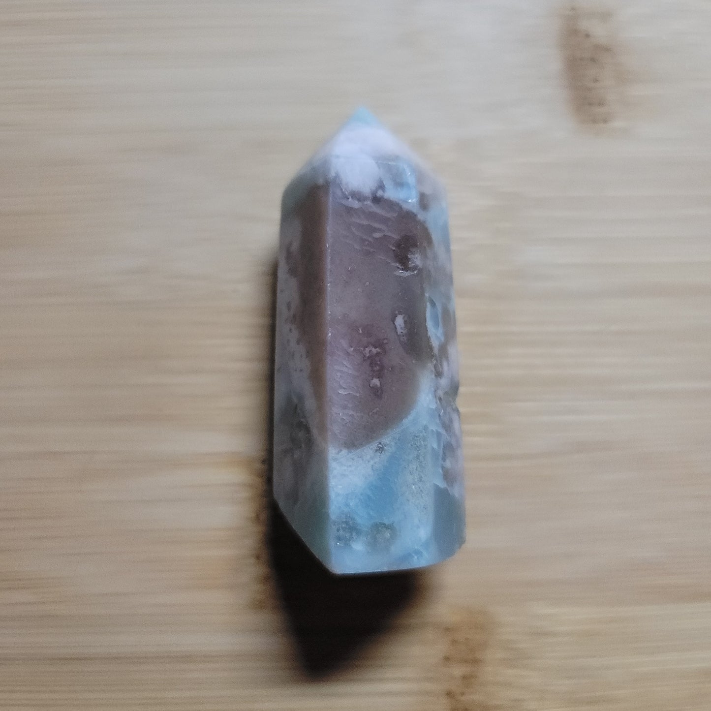 Green Flower Agate Tower