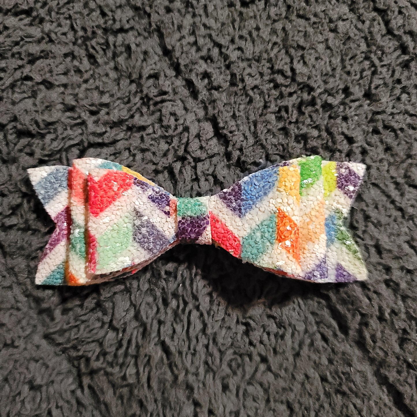 Multicolor Chevron Double Stack Small Bow