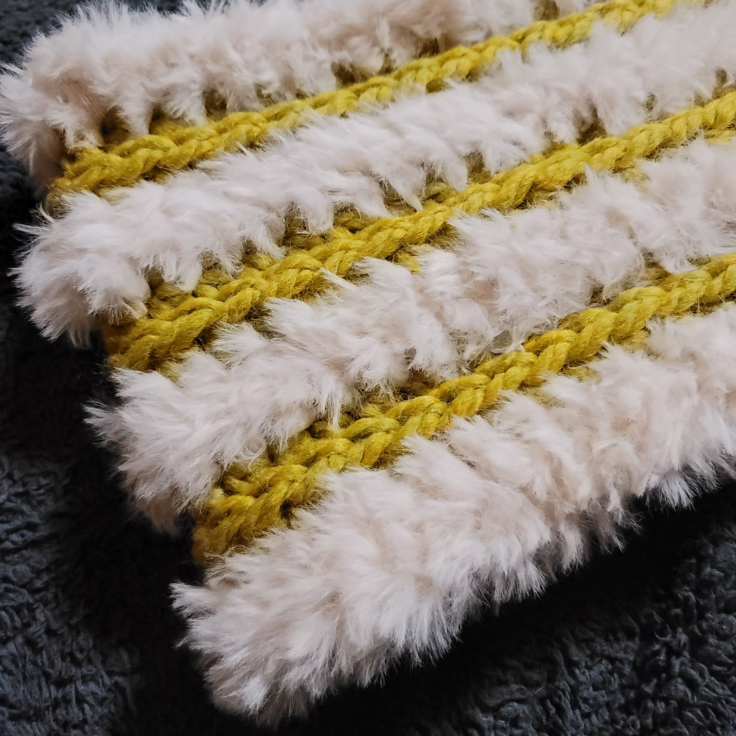 Faux Fur & Mustard Cowl