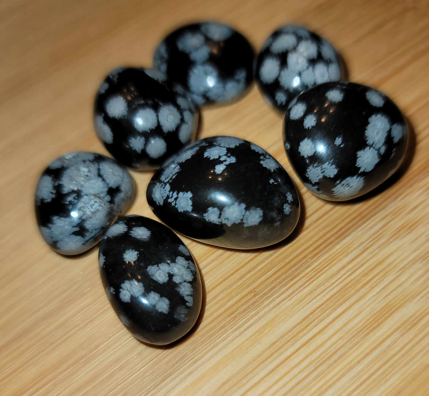 Small Snowflake Obsidian Tumbles