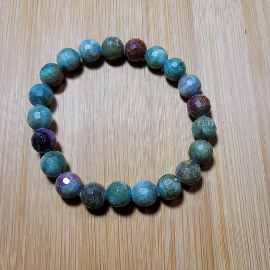 Ruby & Fuschite Faceted Bracelet