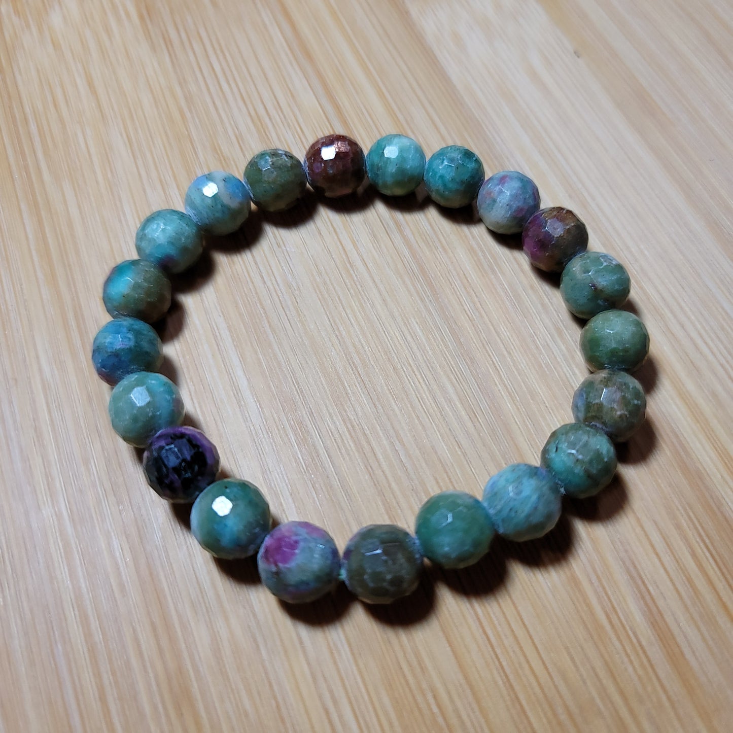 Ruby & Fuschite Faceted Bracelet