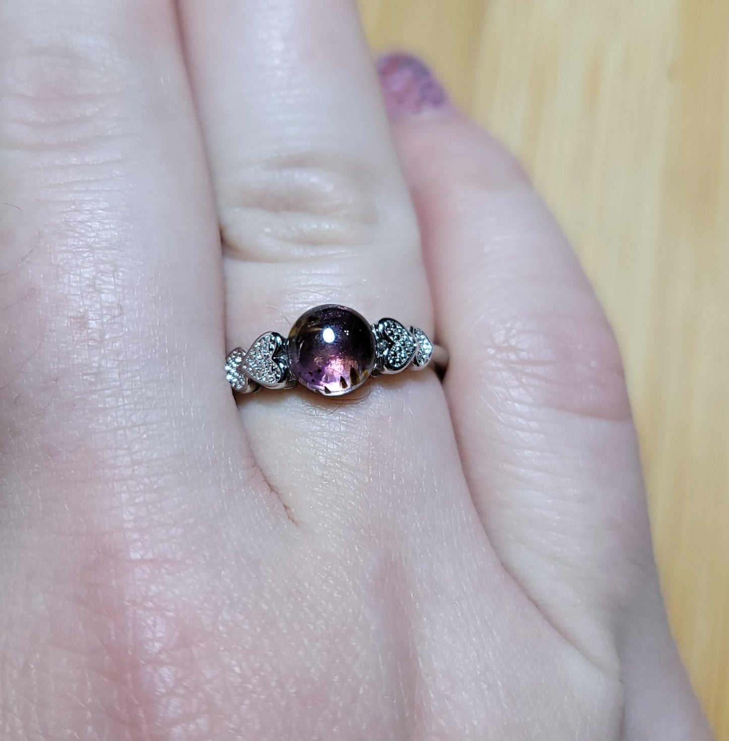 Sterling Silver Purple Lepidolite Ring