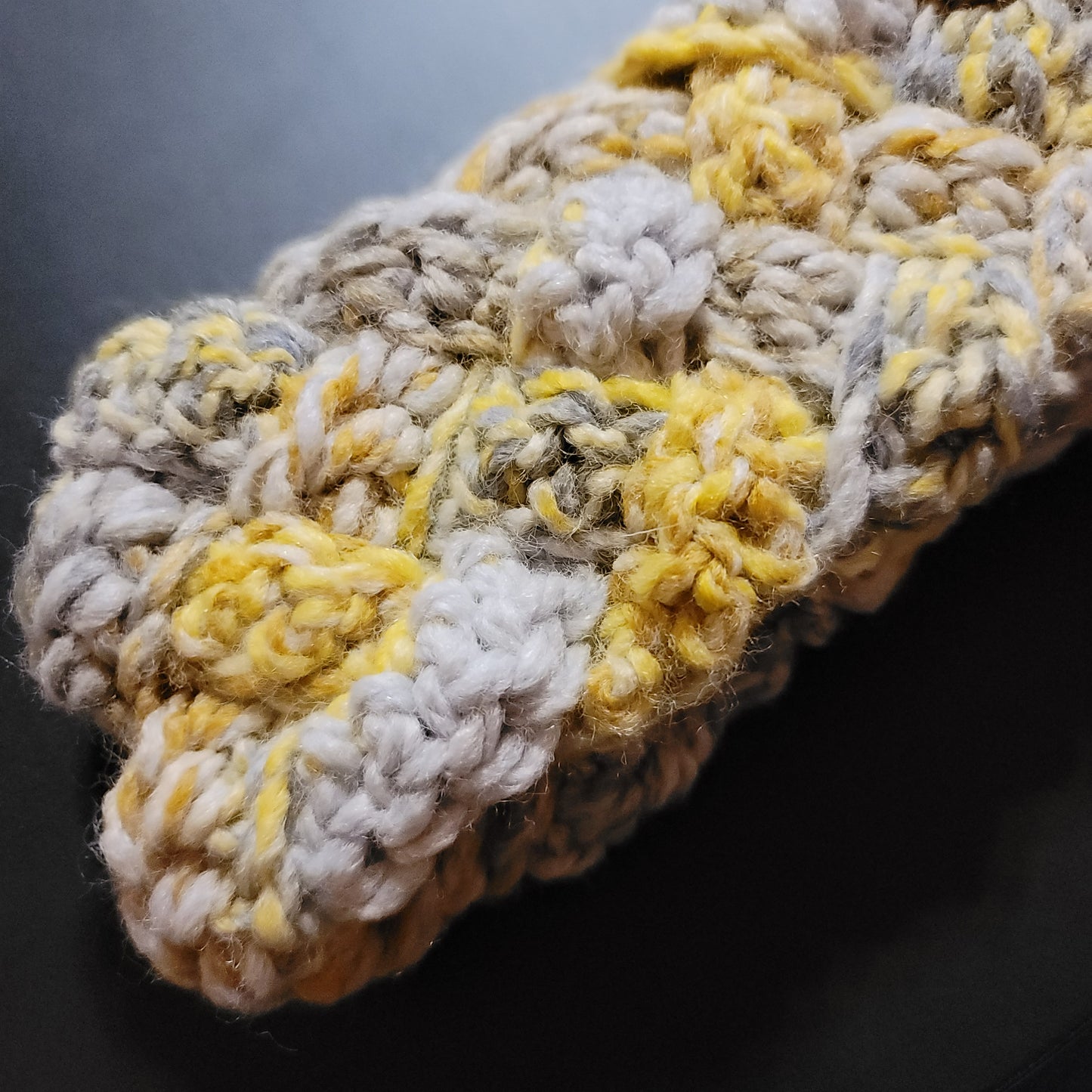 Toddler Yellow & Gray Chunky Braided Earwarmer