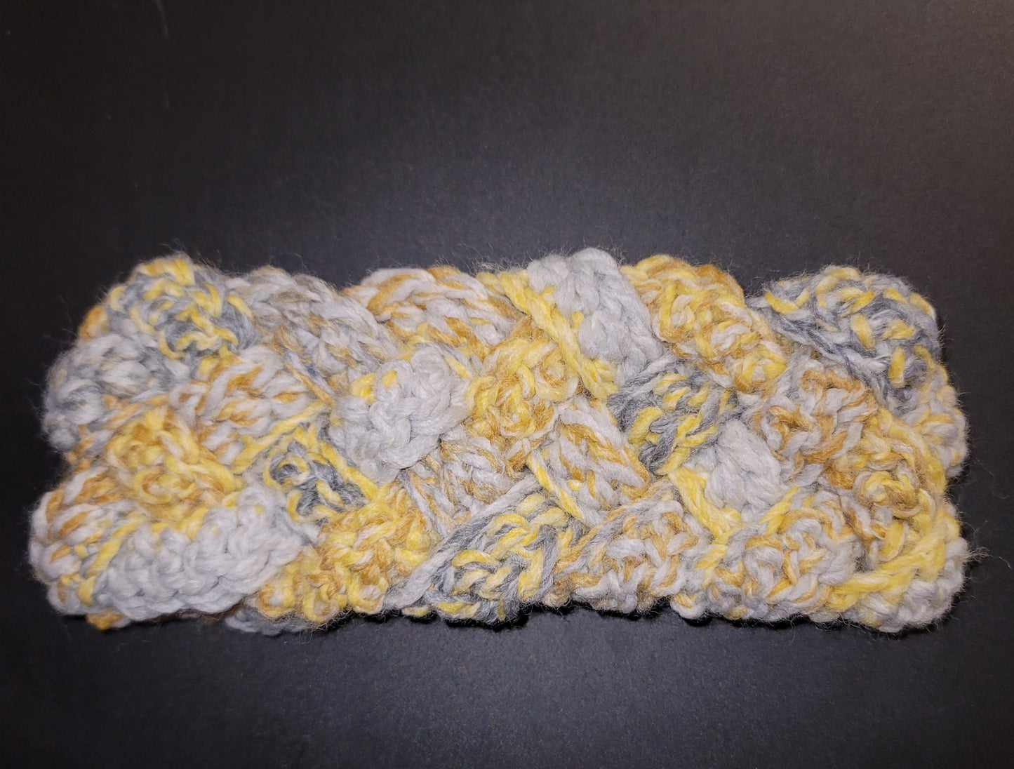 Toddler Yellow & Gray Chunky Braided Earwarmer