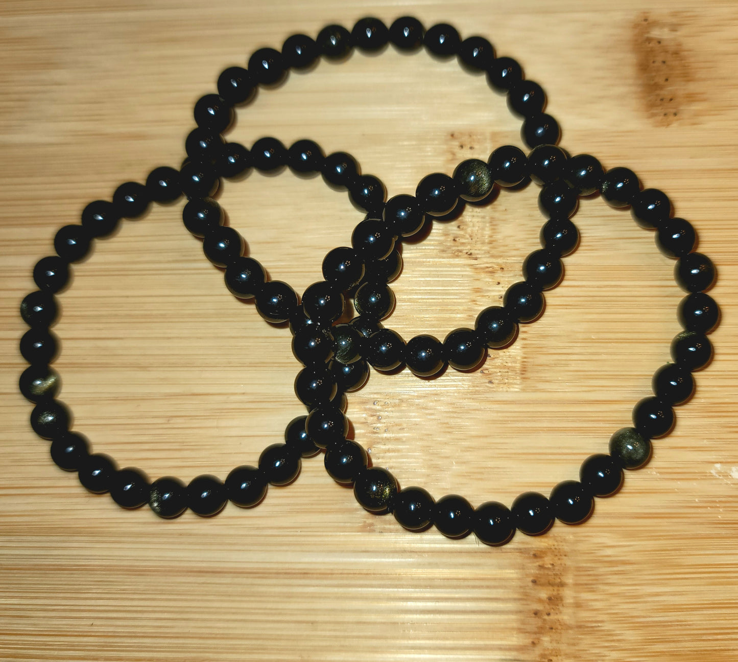 Gold Sheen Obsidian Bracelet