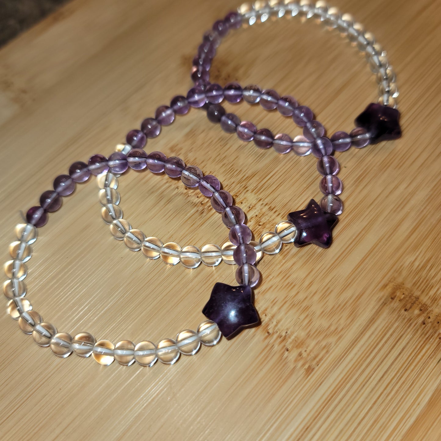 Amethyst & Clear Quartz Bracelet