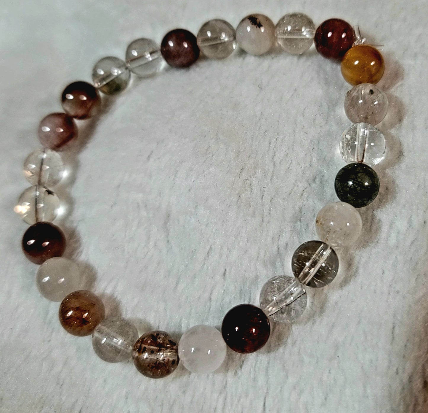 Multicolor Rutilated Quartz Bracelet