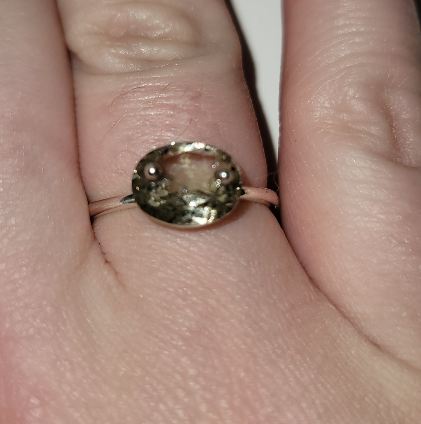Green Amethyst Size 8 Ring