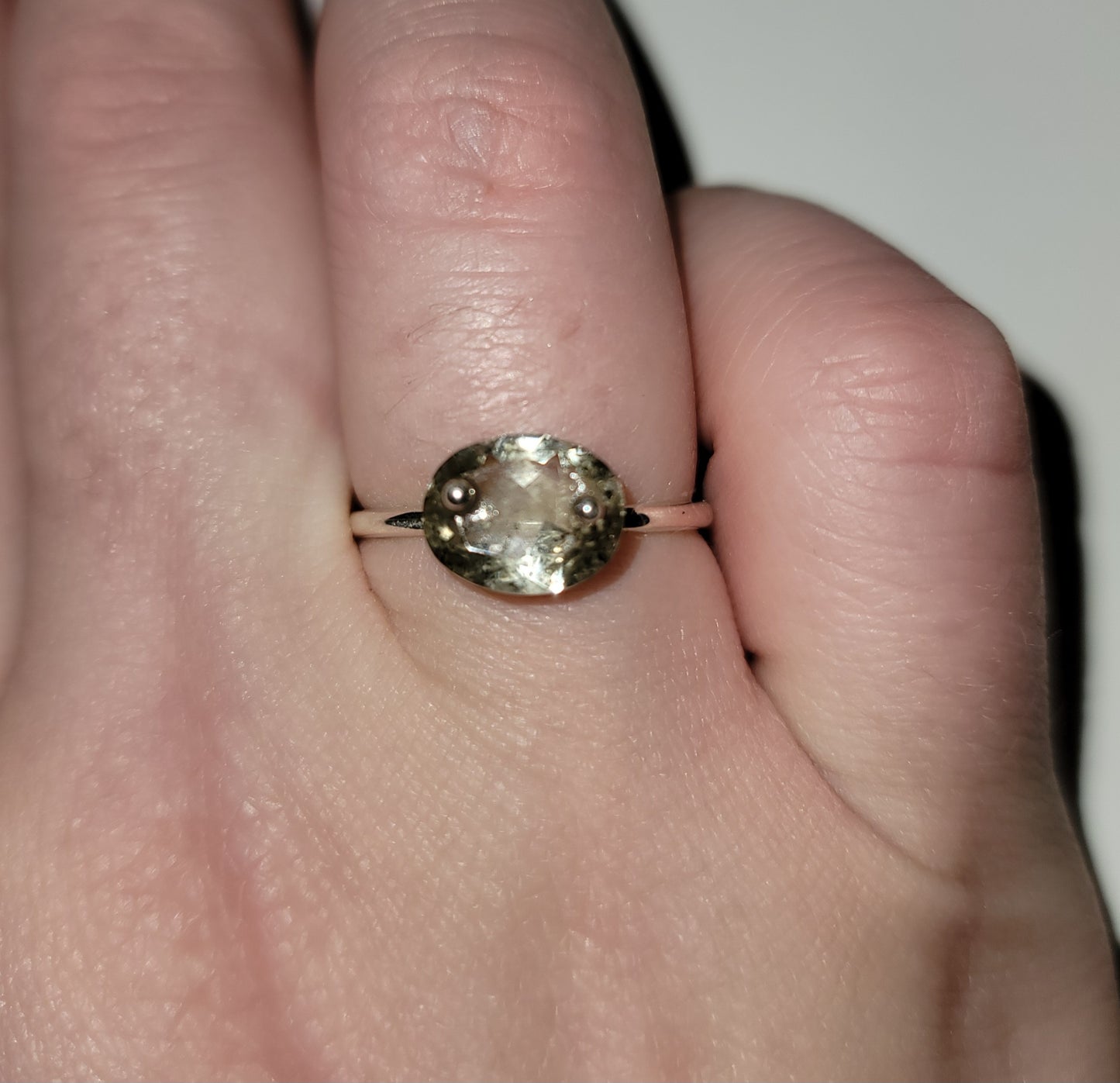 Green Amethyst Size 8 Ring