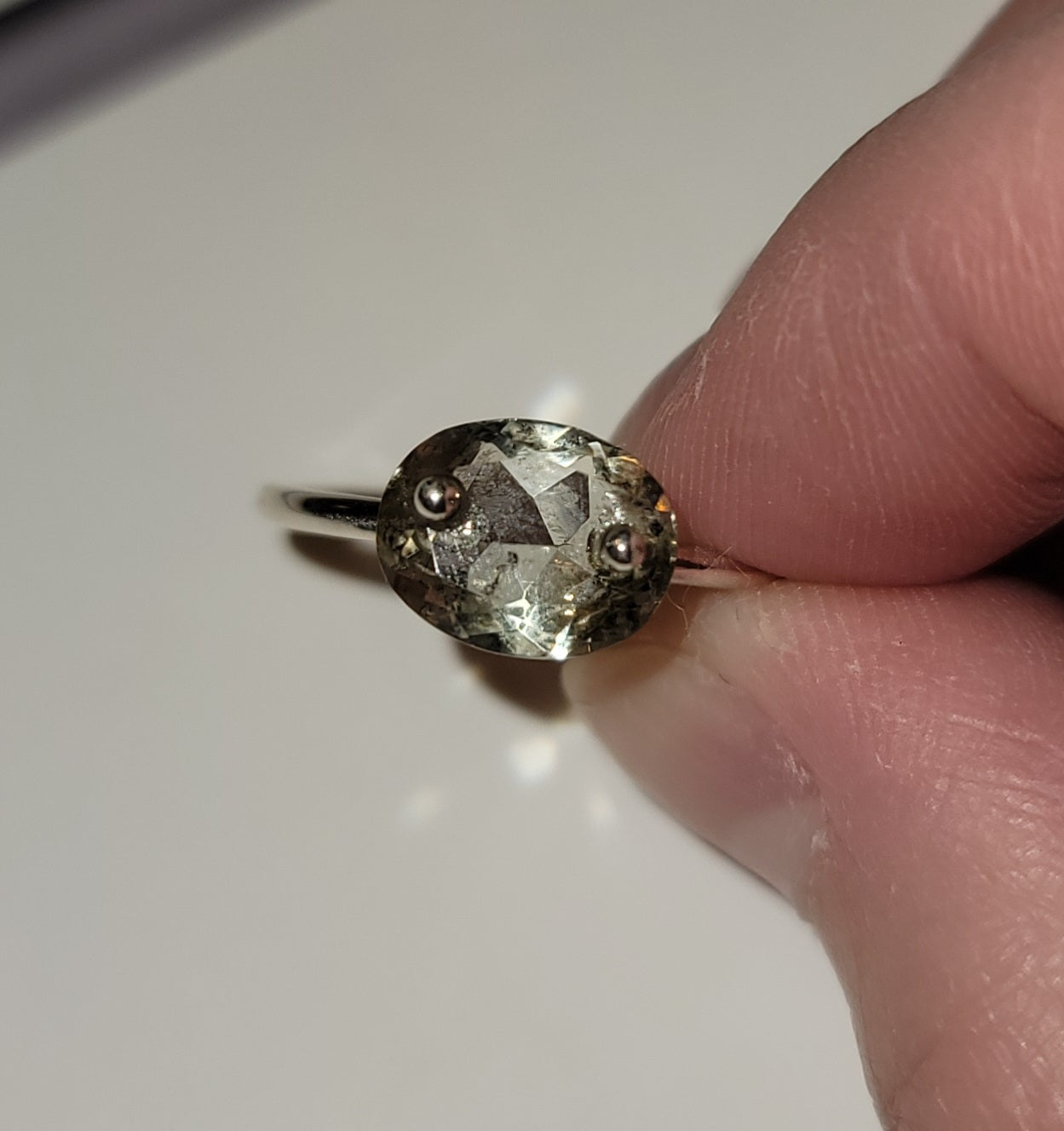 Green Amethyst Size 8 Ring