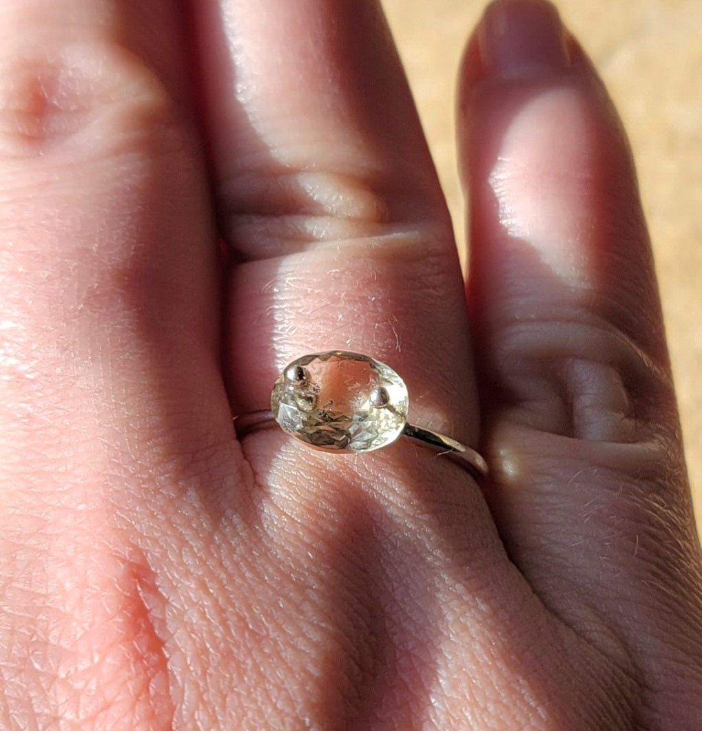 Green Amethyst Size 8 Ring
