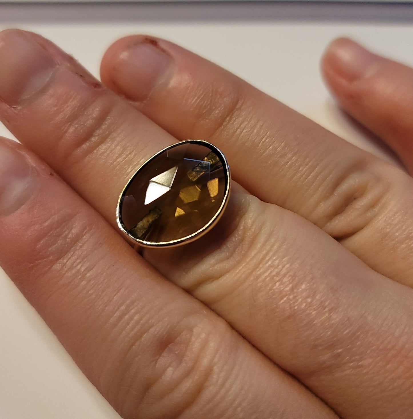 Smoky Quarts size 7.5 Ring