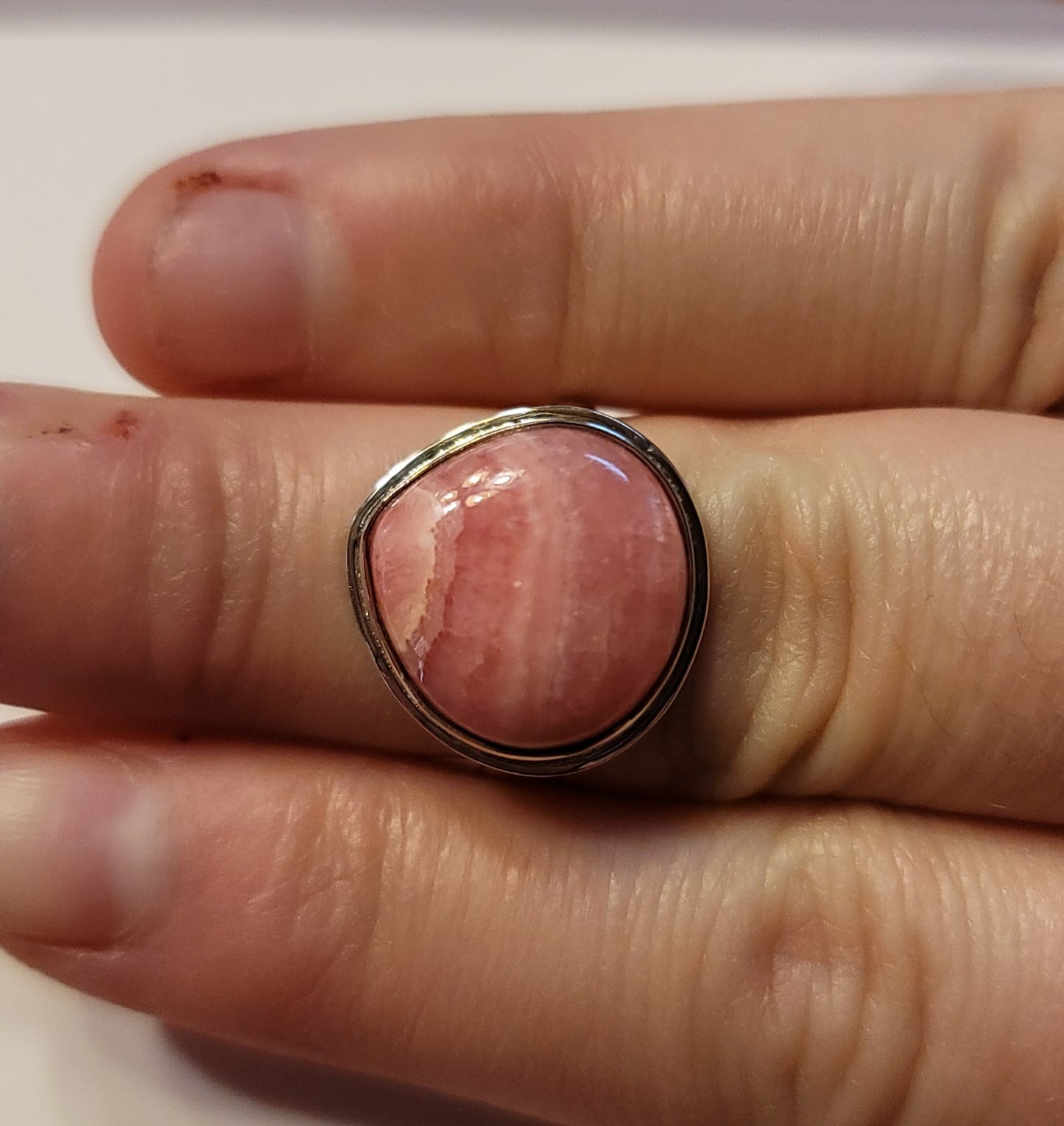 Rhodochrosite Ring Size 7.5