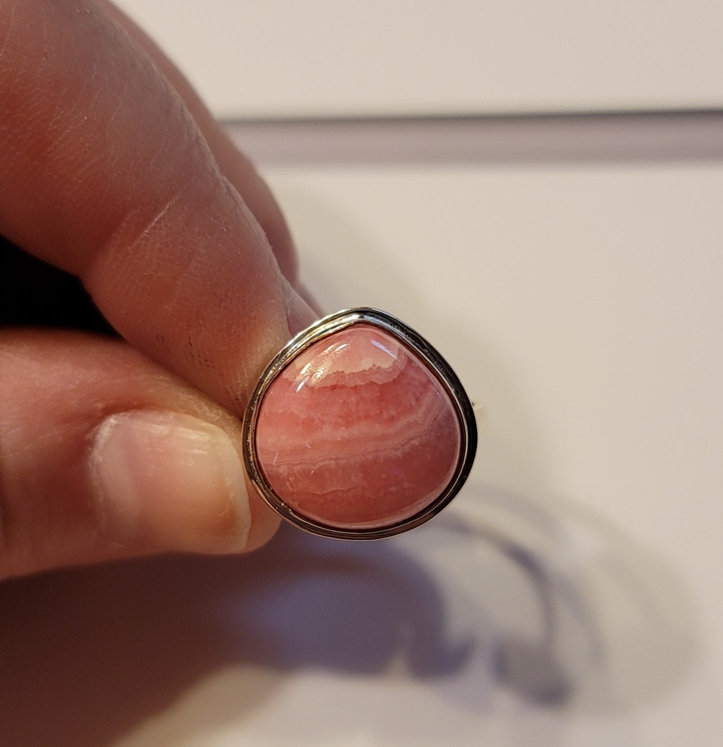 Rhodochrosite Ring Size 7.5