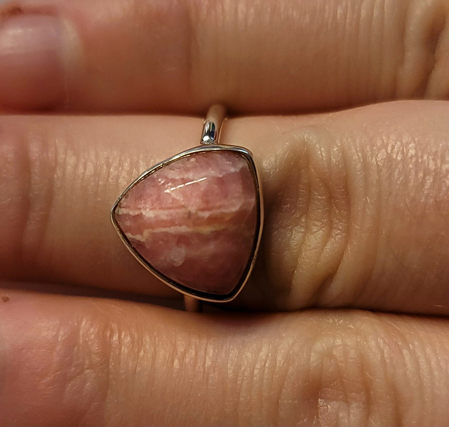 Rhodochrosite Ring Size 7.5