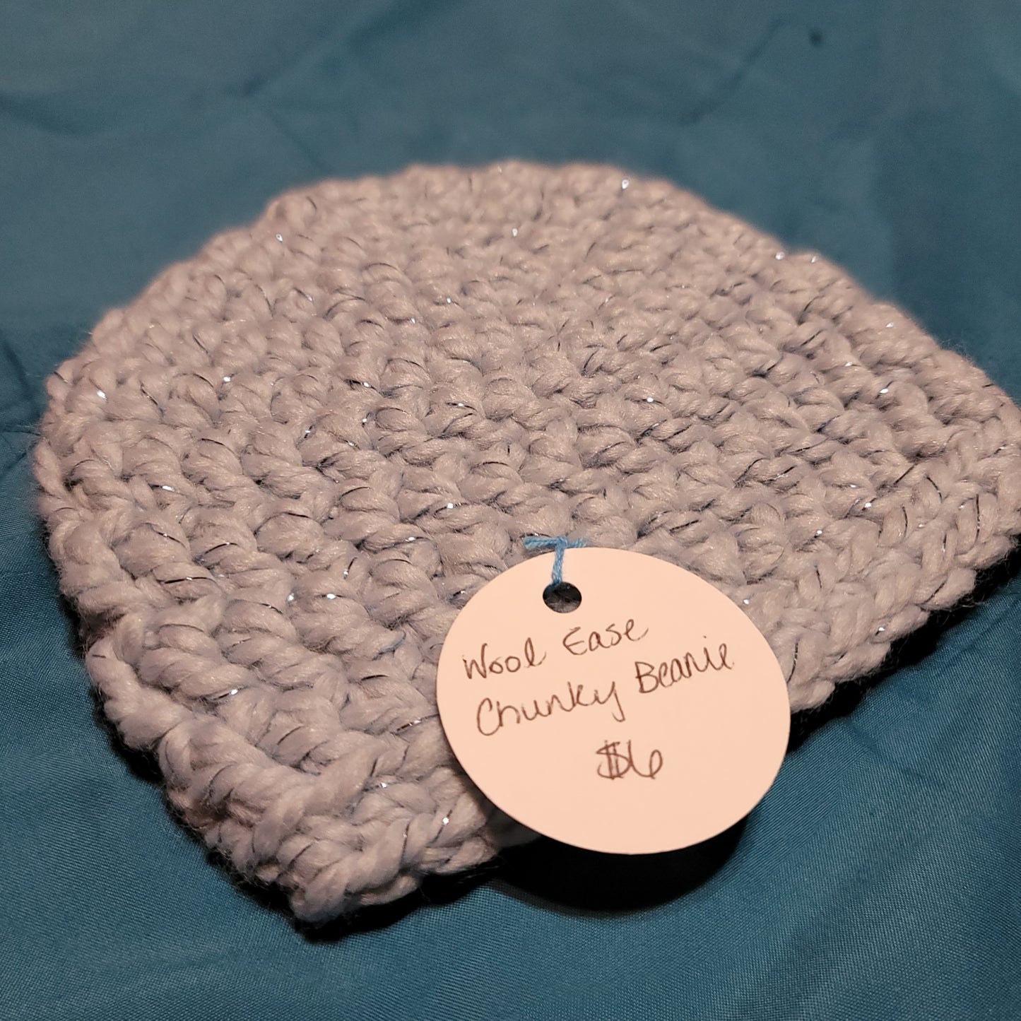 Baby Light Blue Sparkle Beanie 3-6 Months