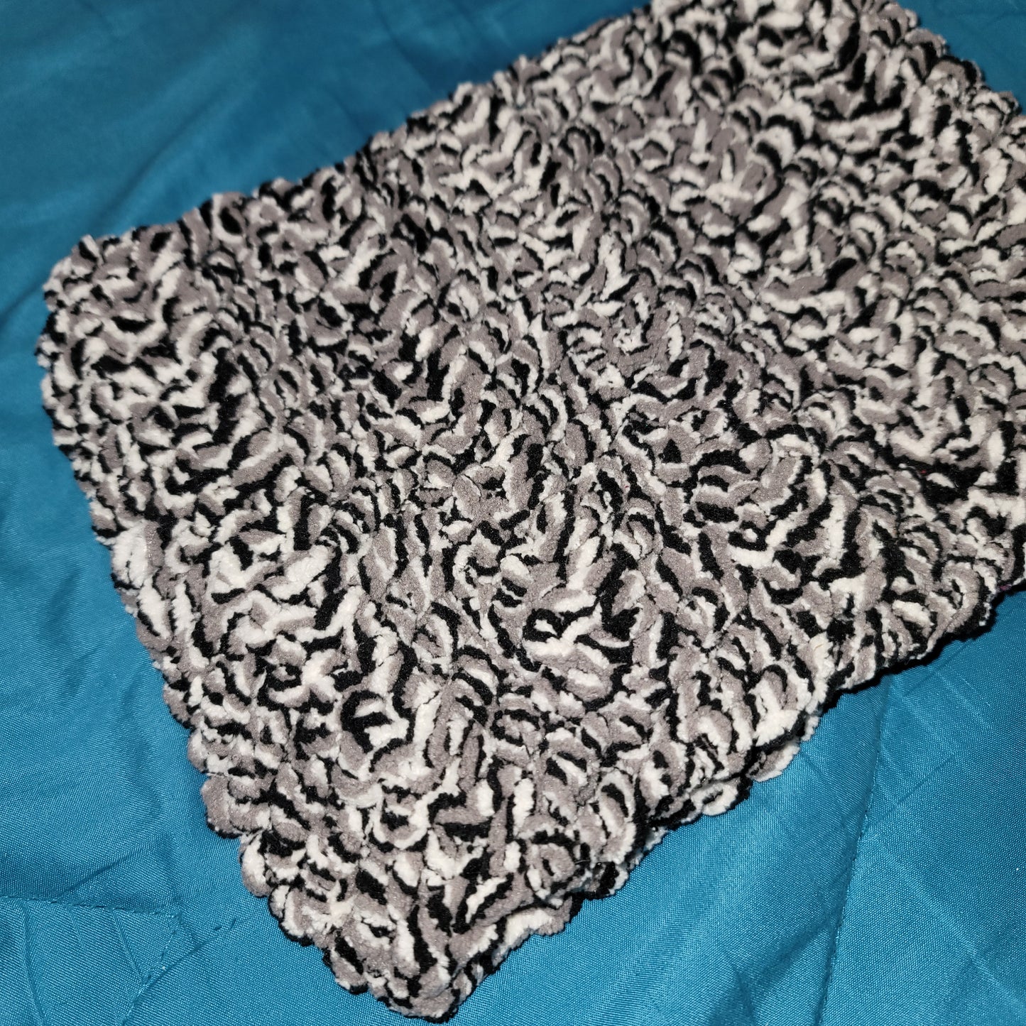 Black, Gray & White Child or Small Adult Cowl