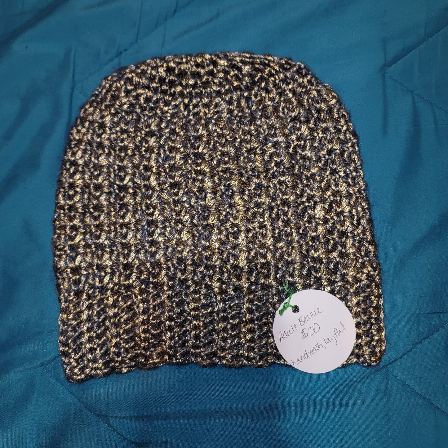 Adult Blue & Gold Star Stitch Beanie