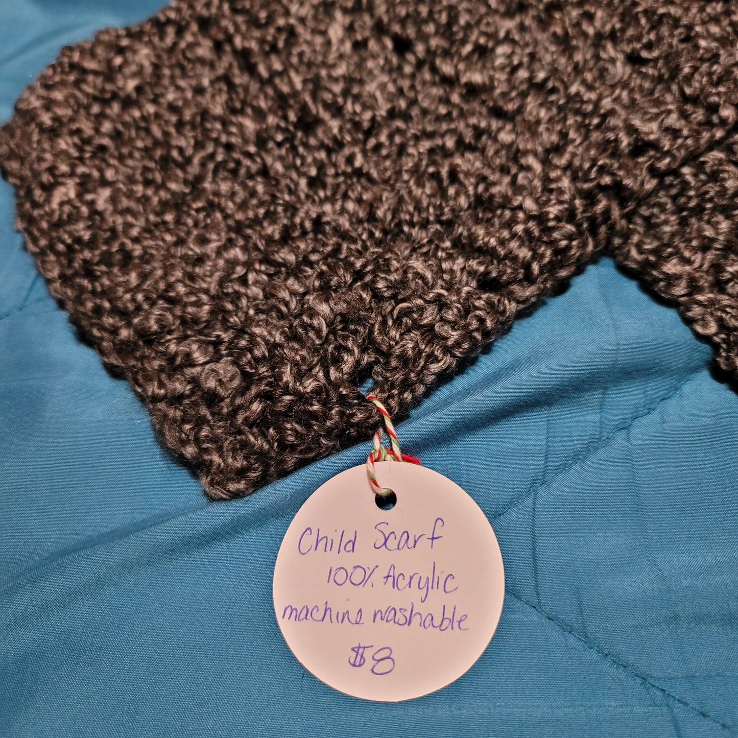 Charcoal Fluffy Child's Scarf