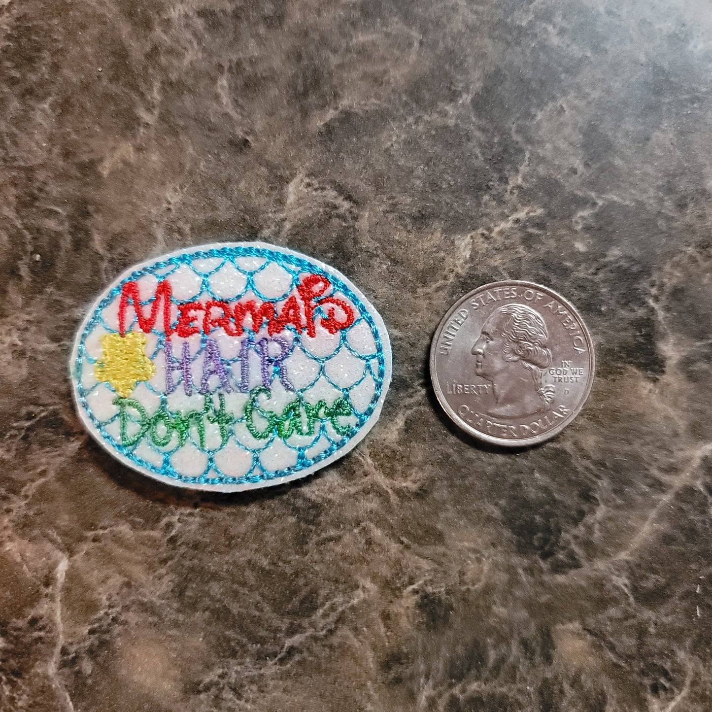 Mermaid Hair Don't Care Feltie Snap Clip