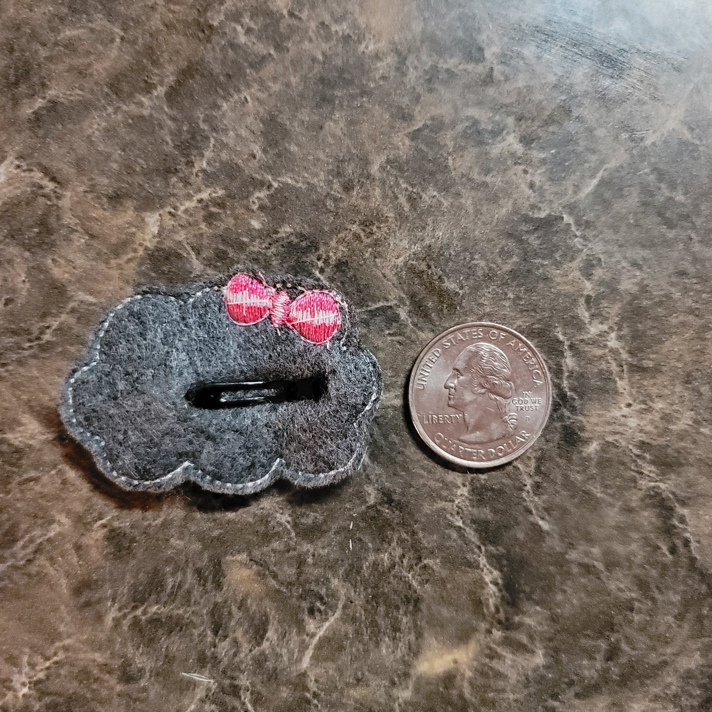 Sparkly Gray Cloud Snap Clip