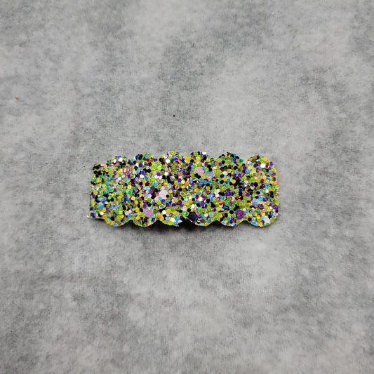Multicolor Glitter Snap Clip