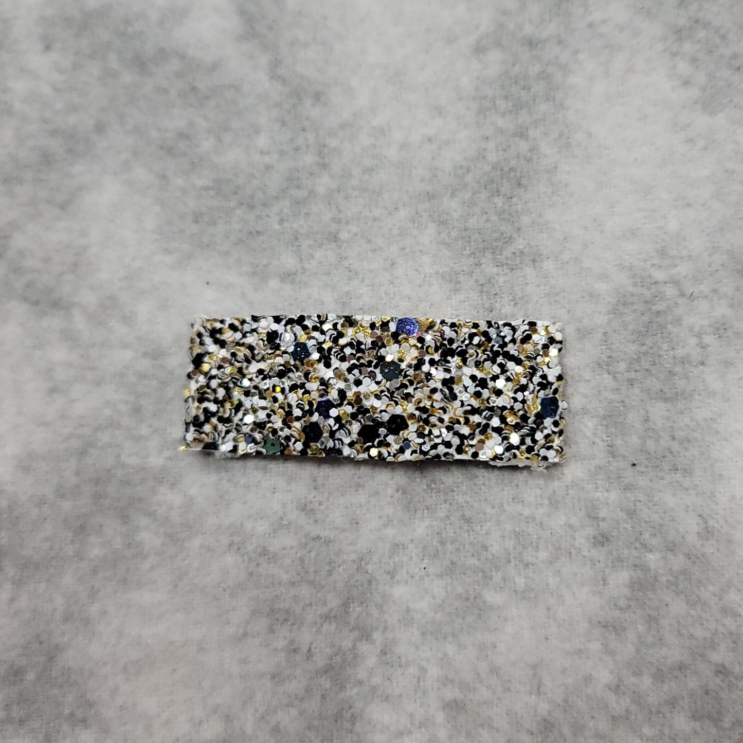 Black & Gold Glitter Snap Clip