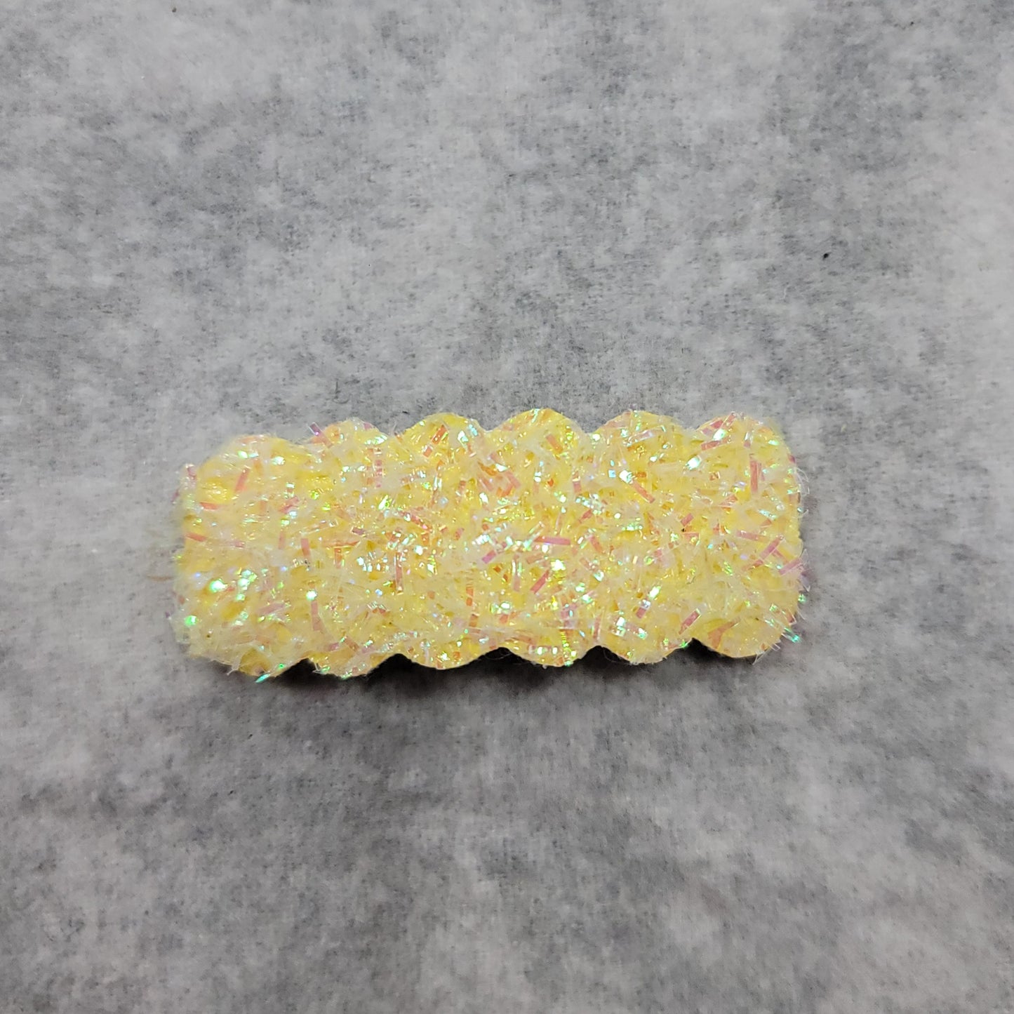 Yellow Glitter Snap Clip