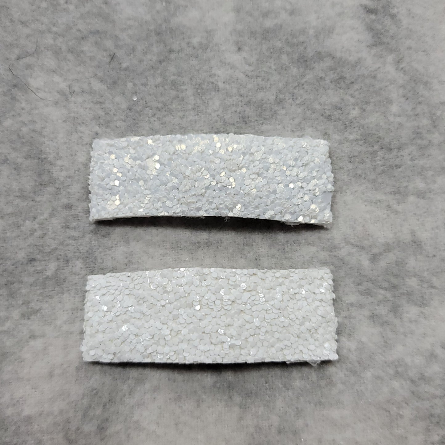 White Glitter Snap Clip