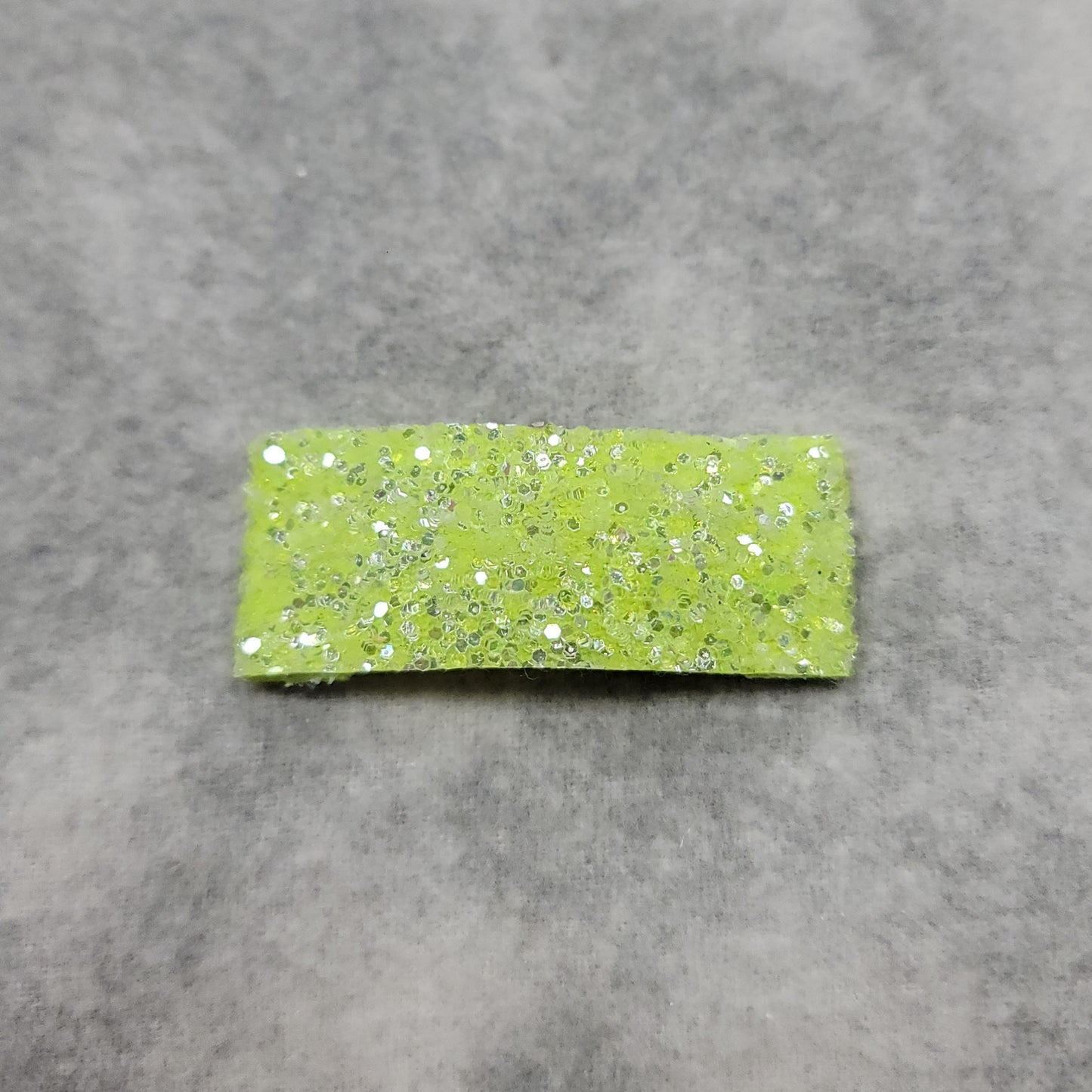Neon Yellow Glitter Snap Clip