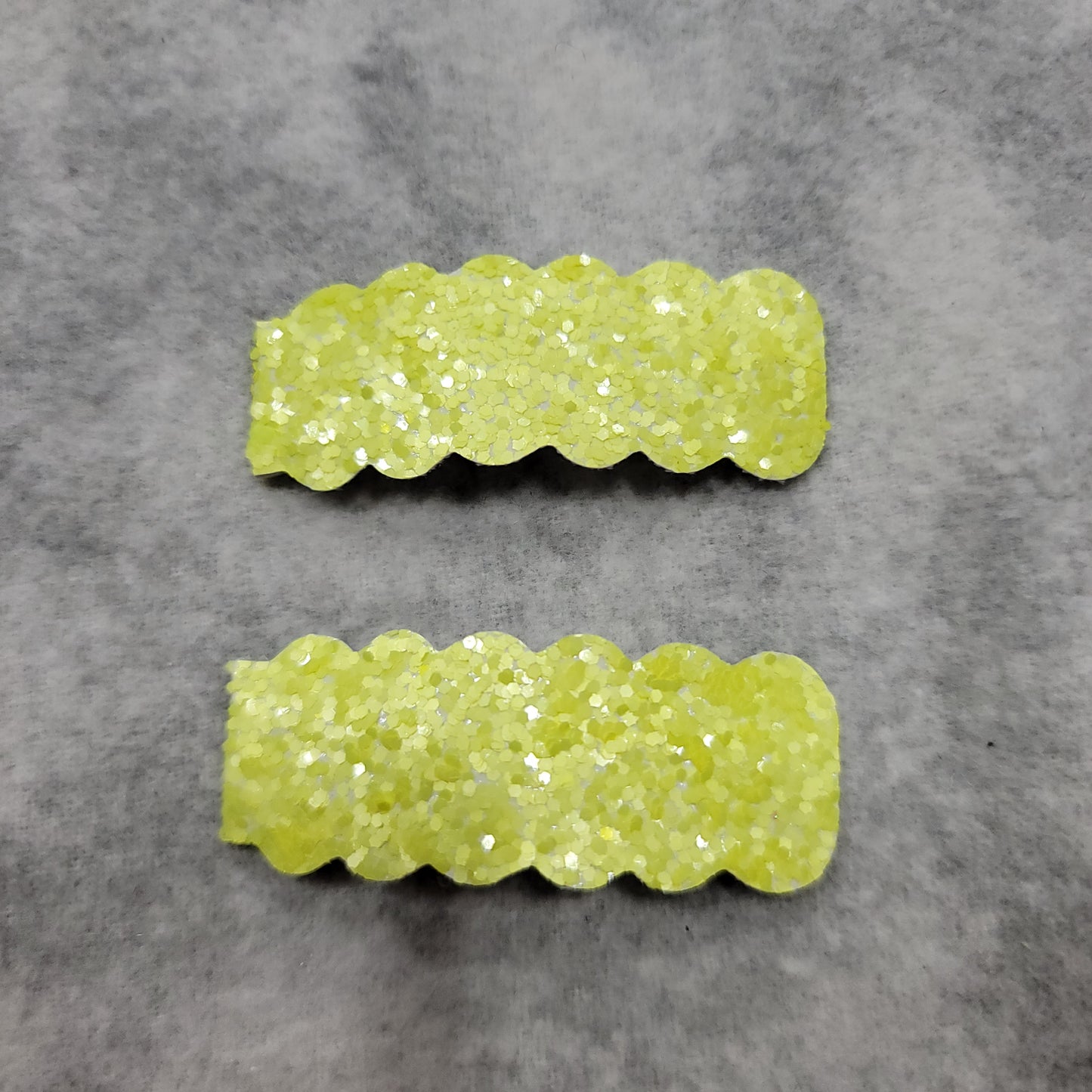Yellow Glitter Snap Clip