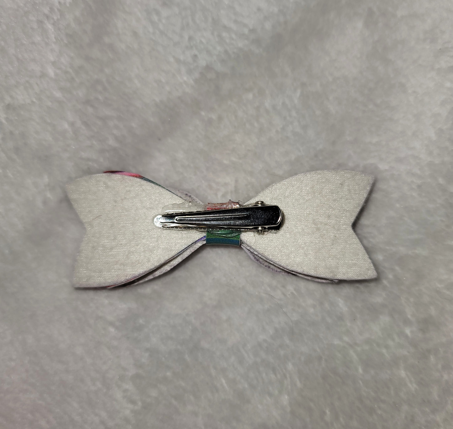 Serape Stripe Faux Leather Bow