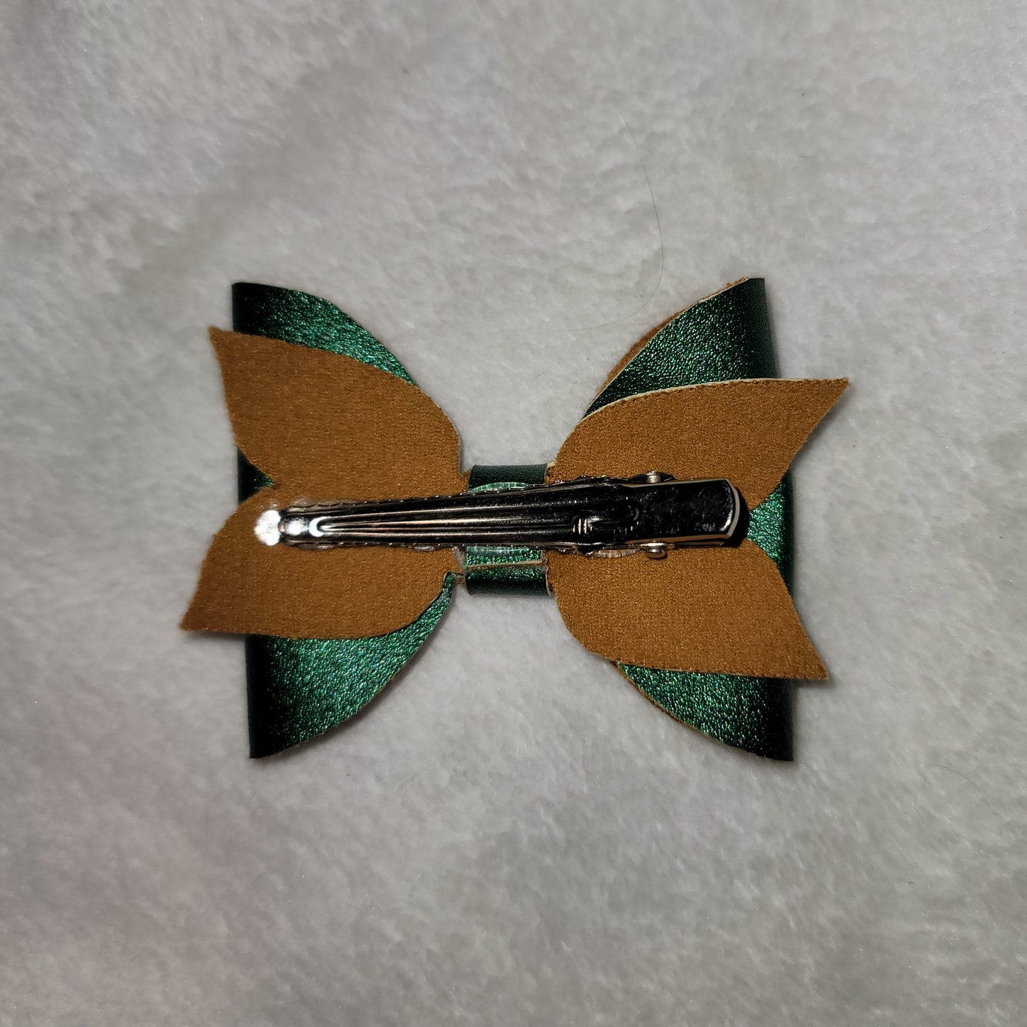 Dark Green Shiny Bow