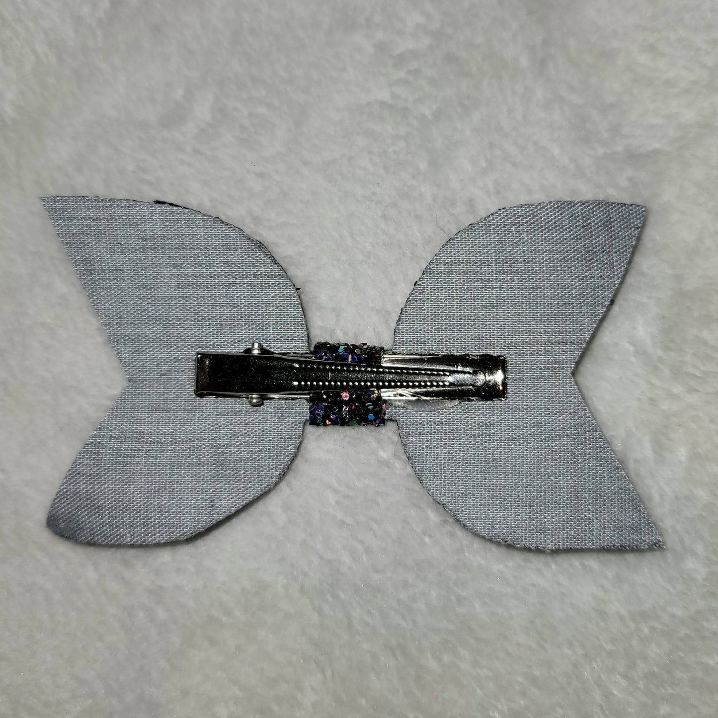 Black Multicolor Glitter Bow