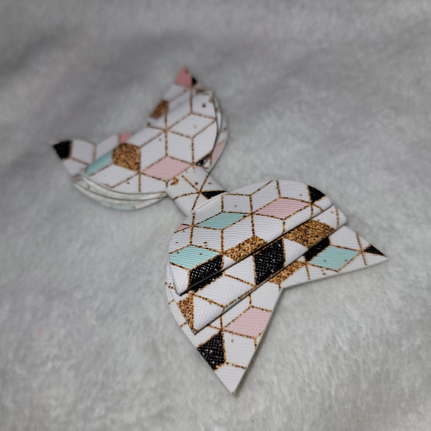 Pastel Geometric Bow