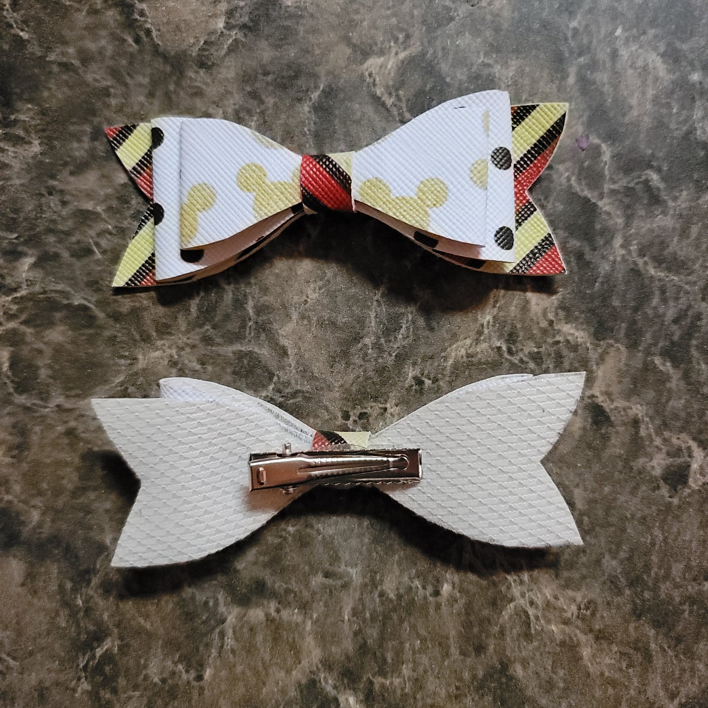 Gold Mickey Mouse Double Stack Bows