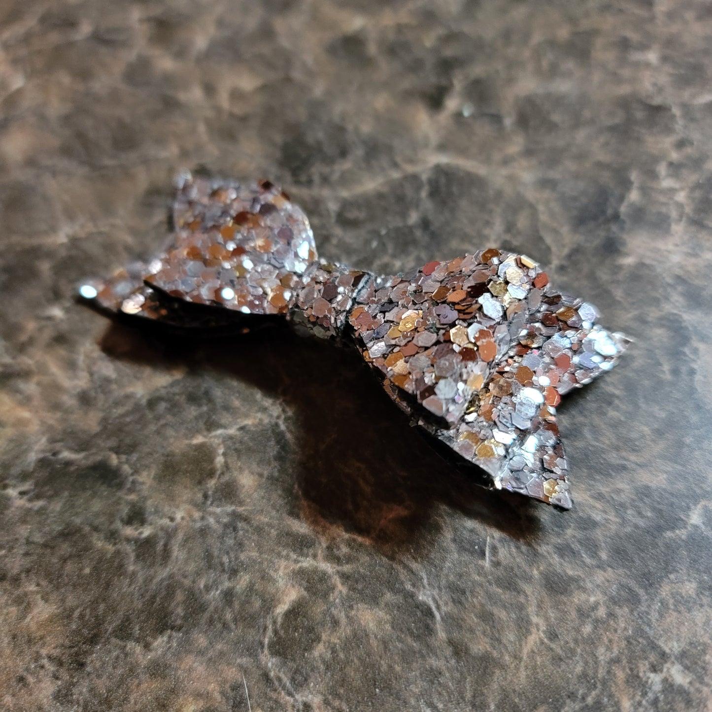 Gold & Silver Chunky Glitter Bow