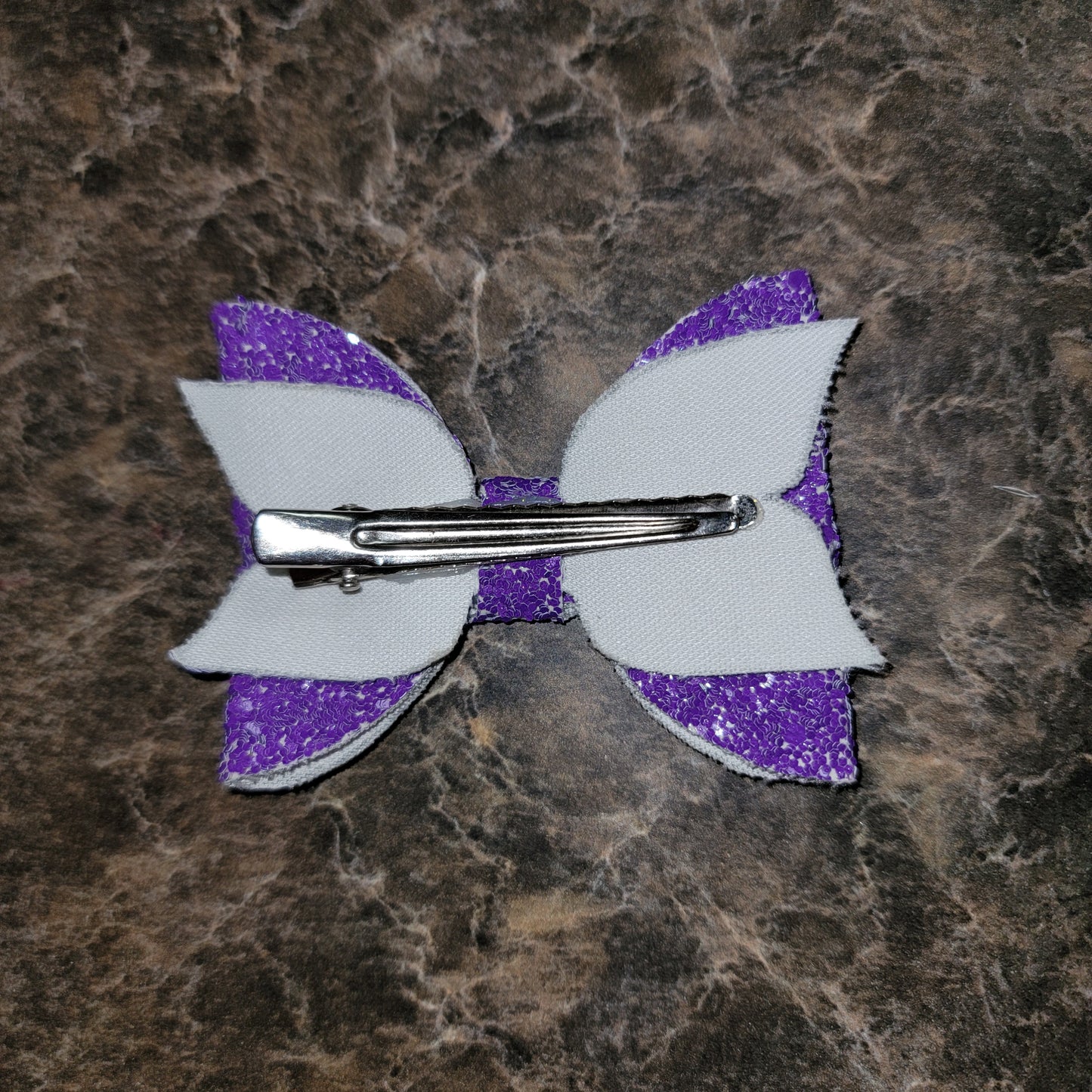 Purple Glitter Bow