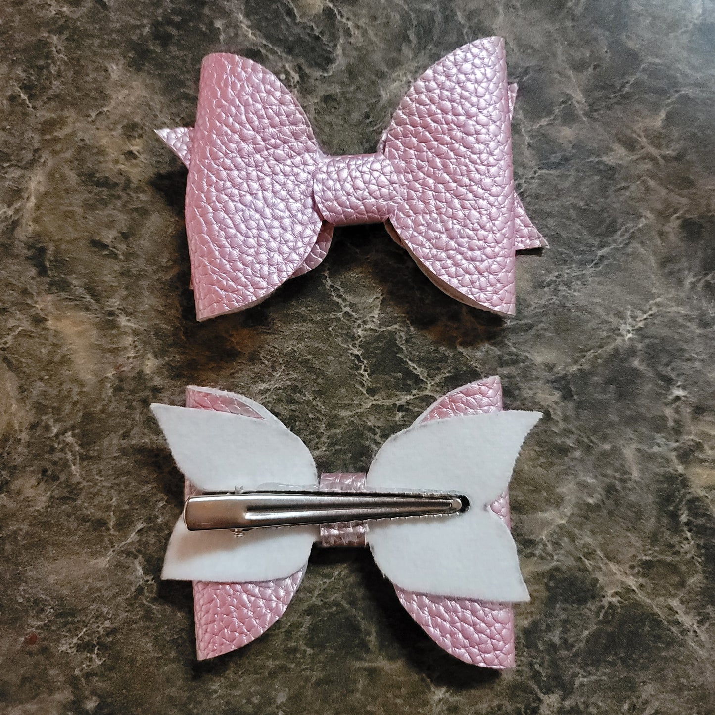 Pink Metallic Textured Bow