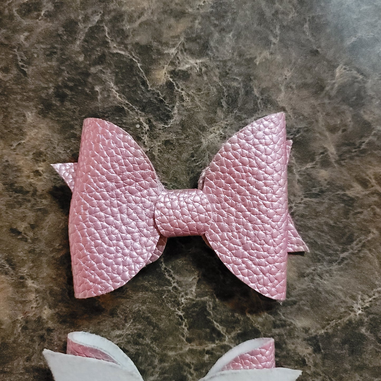 Pink Metallic Textured Bow