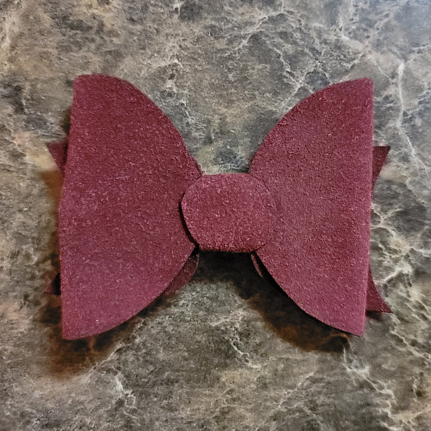 Burgundy Velour Bow