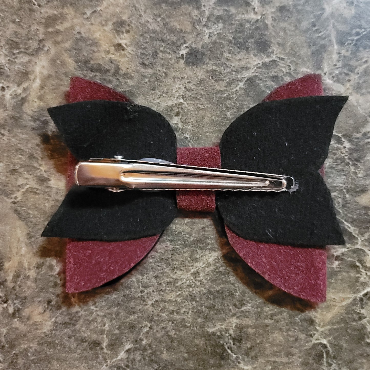 Burgundy Velour Bow