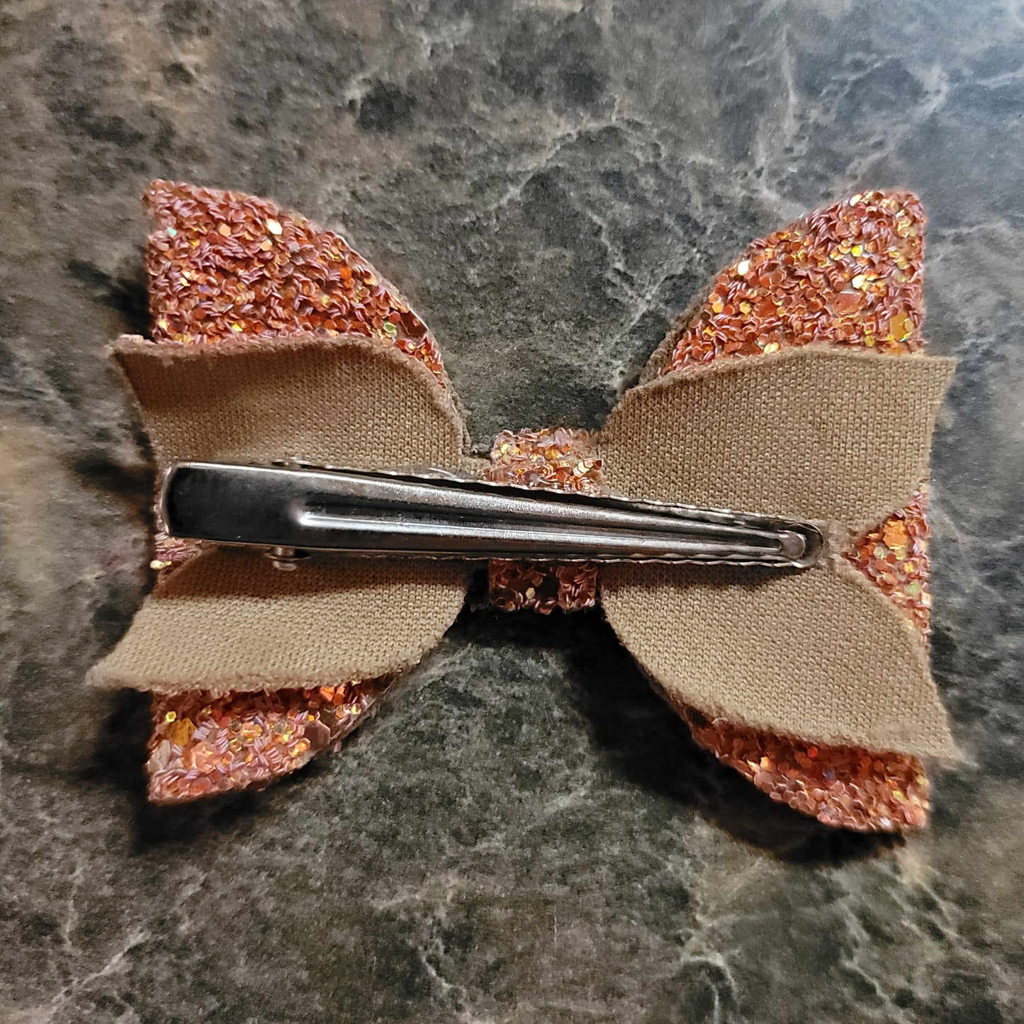 Orange Glitter Bow