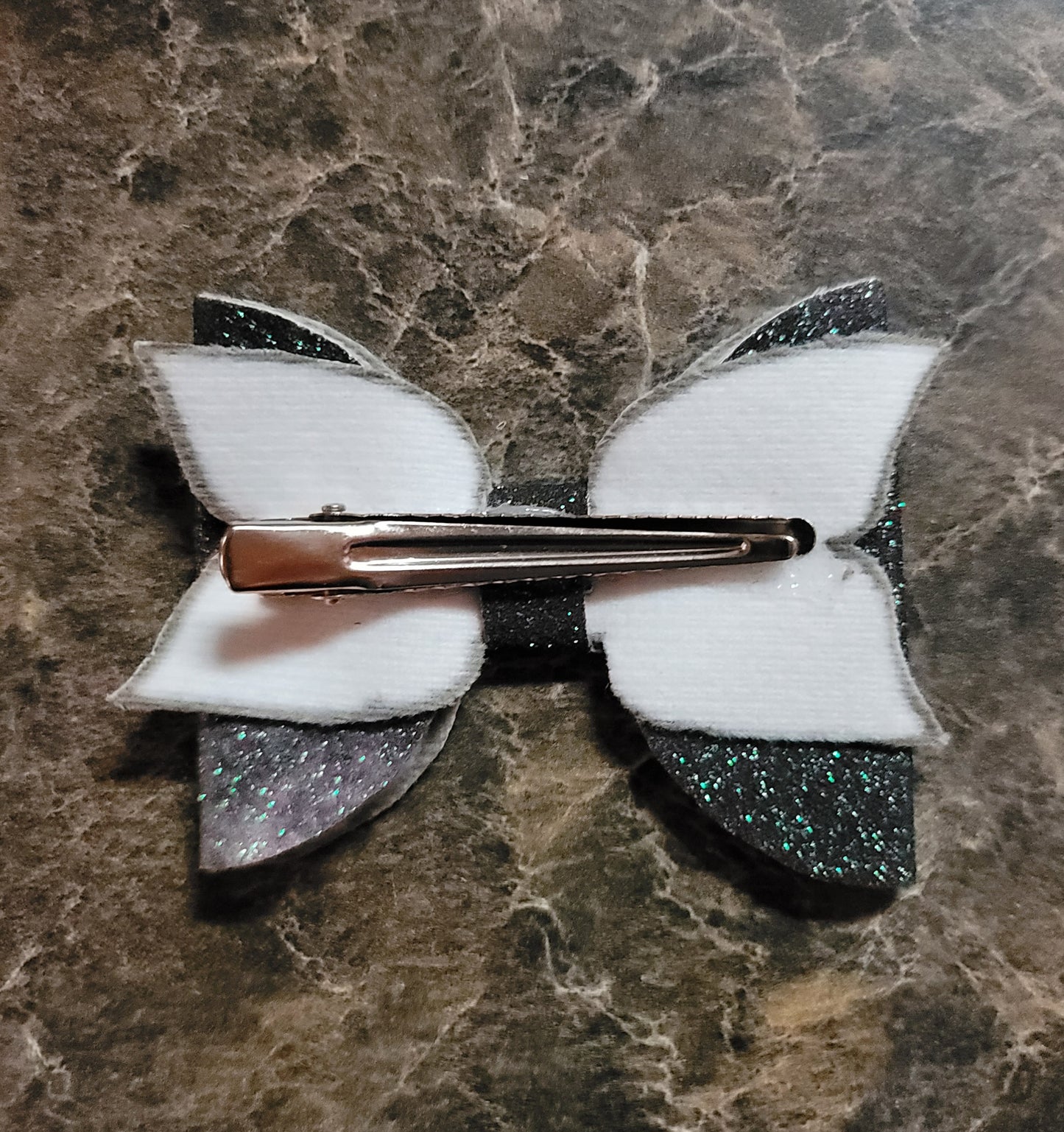 Black & Green Glitter Bow
