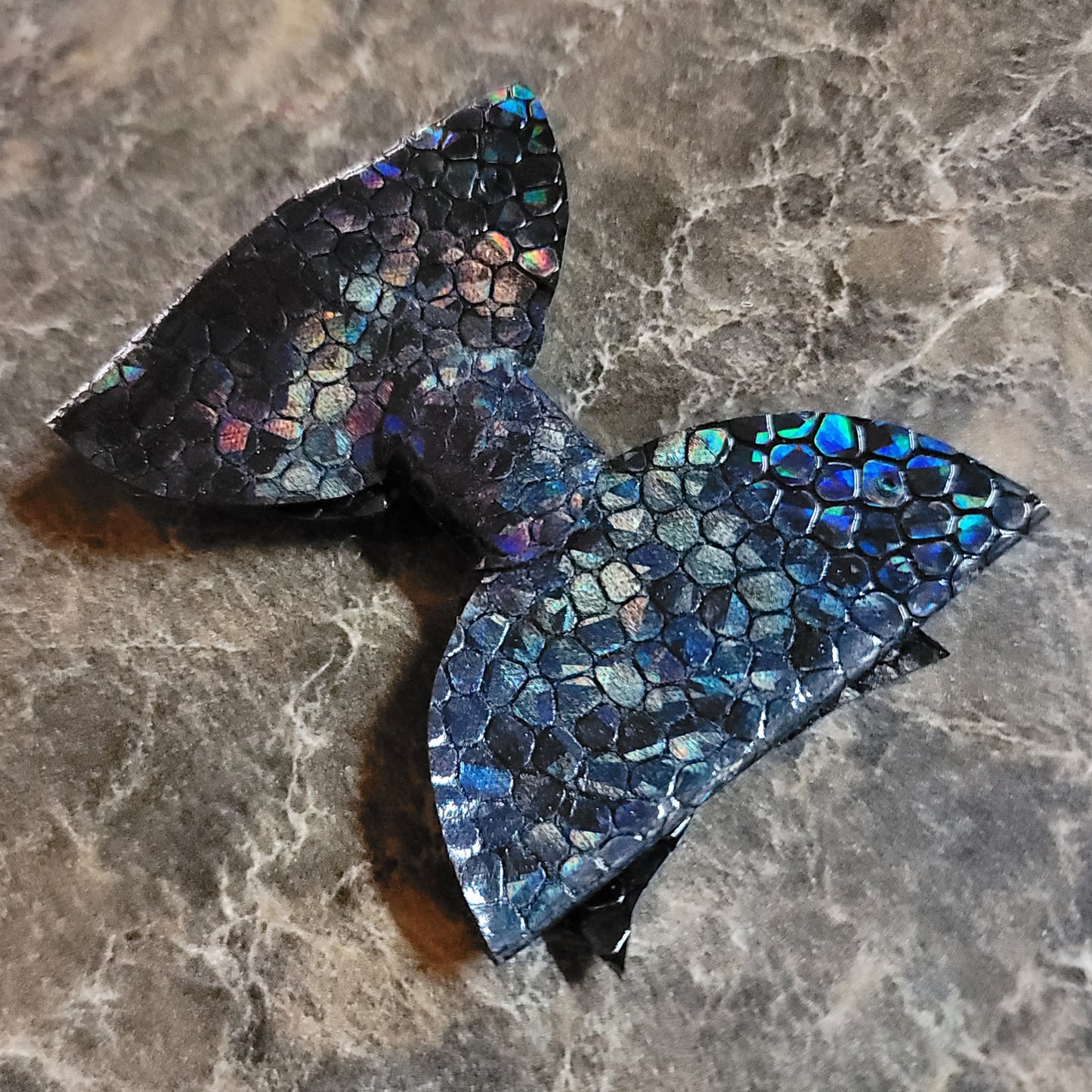 Black Color Shifting Textured Bow