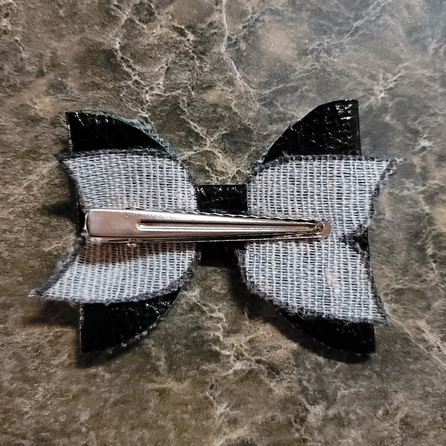 Black Textured Bow